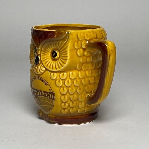 Vintage Opryland Nashville USA Owl Coffee Mug 3D Ceramic Made In Japan - Picture 2 of 7